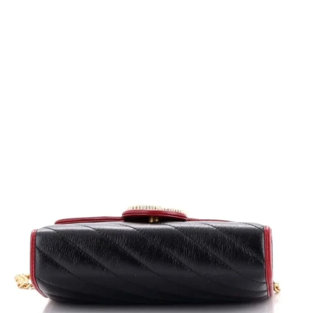 Gucci GG Marmont Chain Wallet Diagonal Quilted Leather Mini reb-758-091725 - Picture 4 of 6